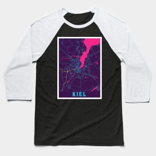 Kiel Neon City Map Baseball T-Shirt